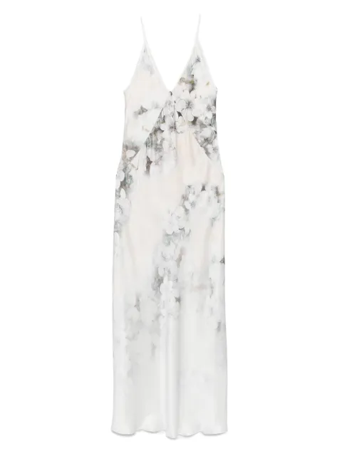 Alberta Ferretti floral-print slip day dress