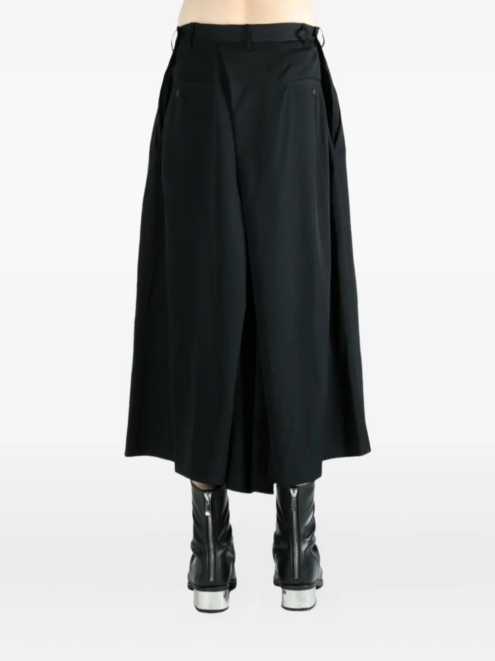 Yohji Yamamoto pleated trousers Zwart