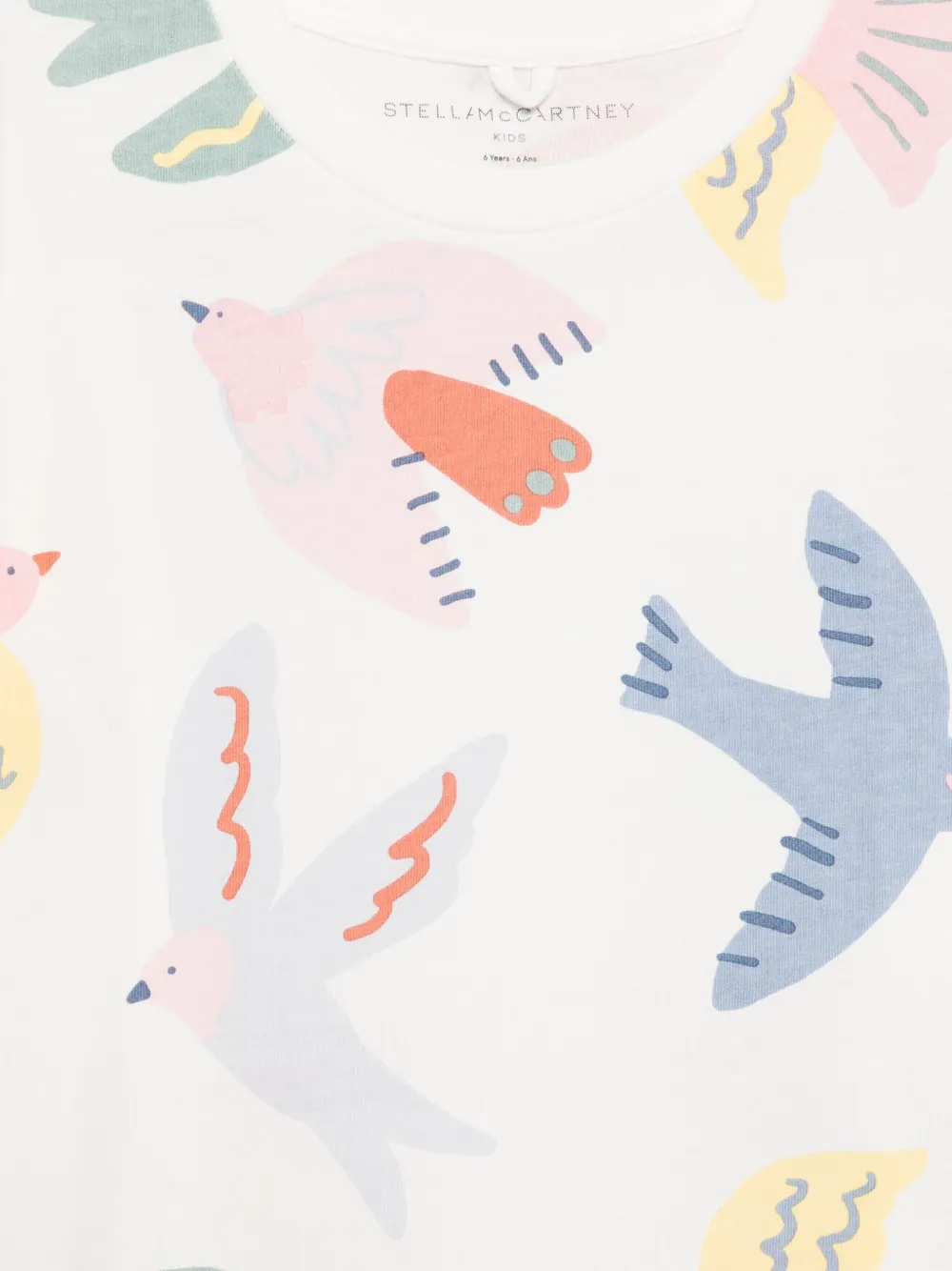 Stella McCartney Kids T-shirt met vogelprint Wit