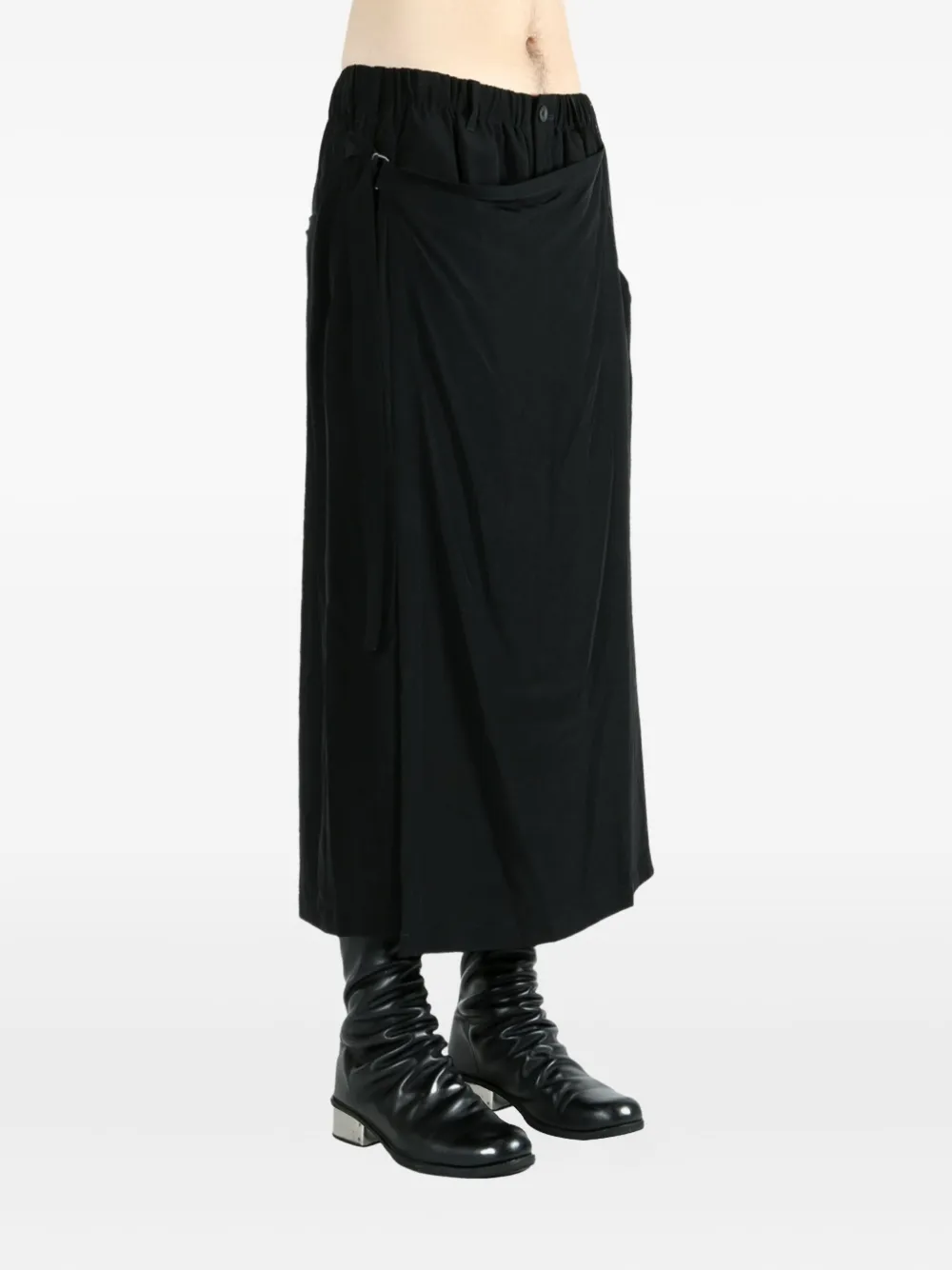 Yohji Yamamoto wrap trousers Zwart