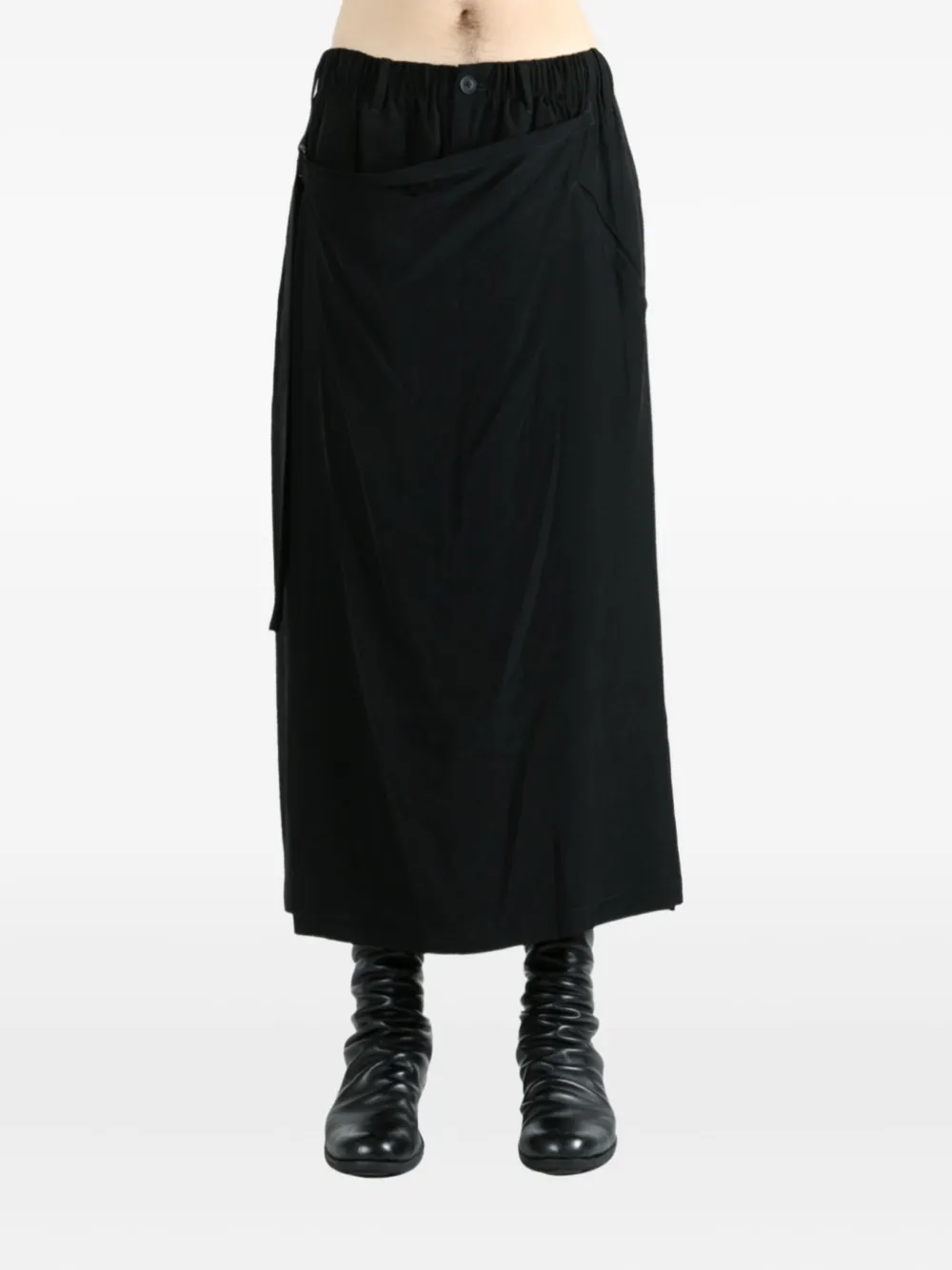 Yohji Yamamoto wrap trousers Zwart