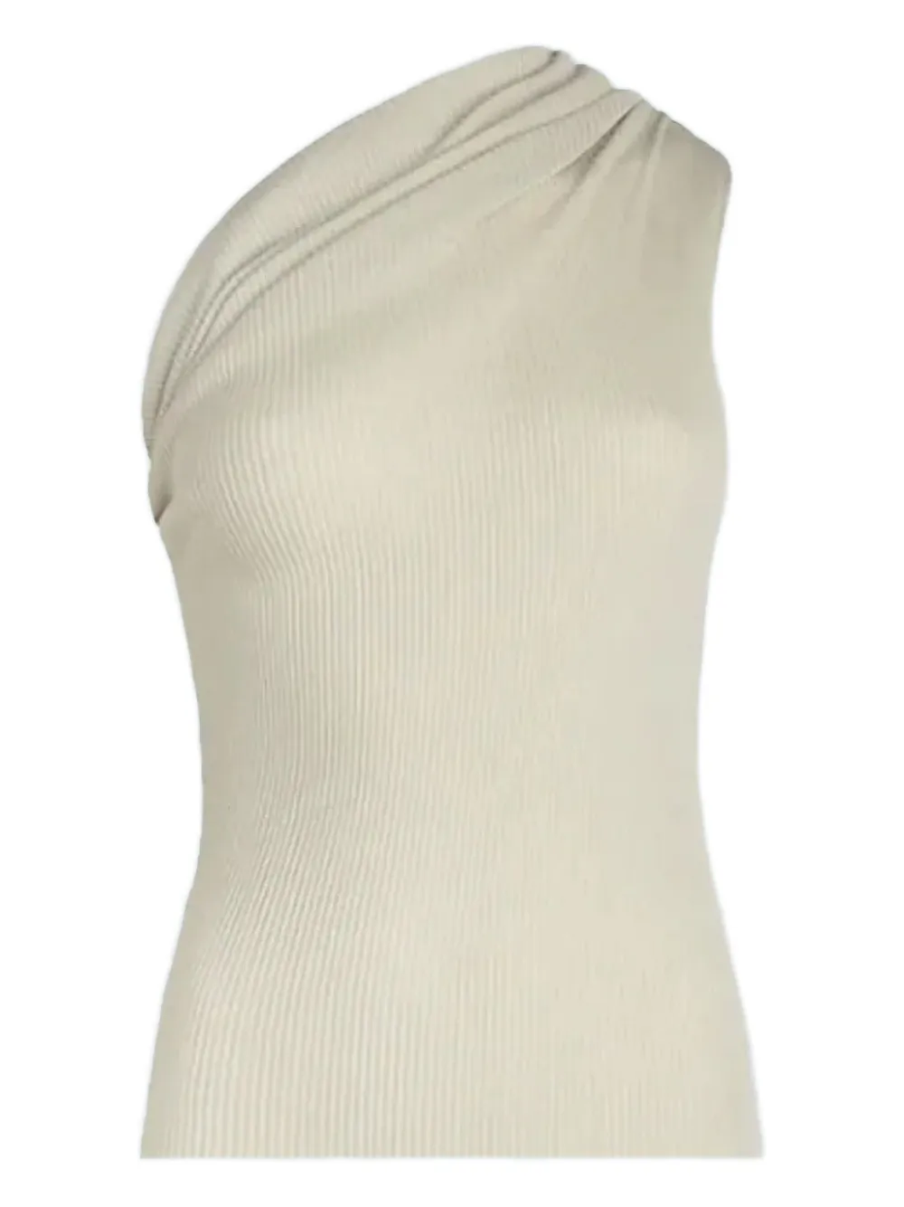 Rick Owens Draped One-shoulder Top In White