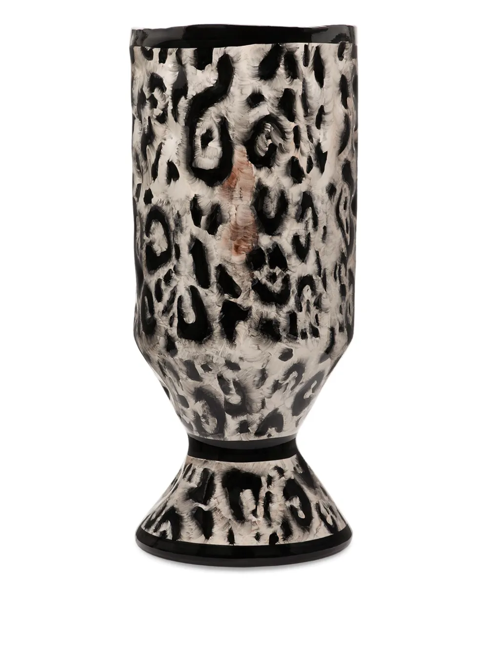 Dolce & Gabbana Keramische vaas met luipaardprint - Bruin