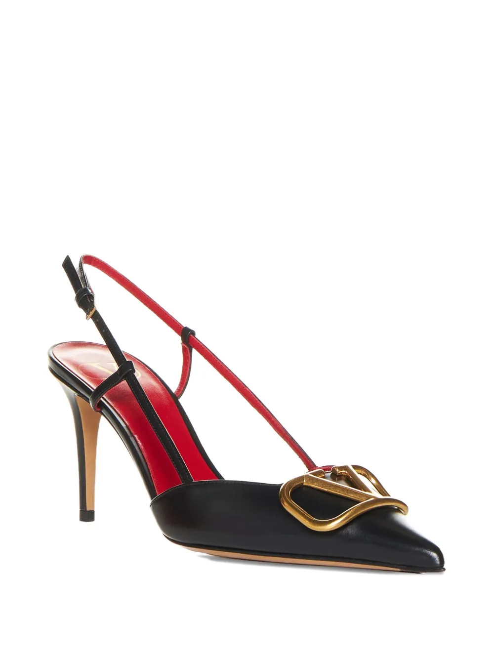 Valentino Garavani 80mm slingback leather pumps Black
