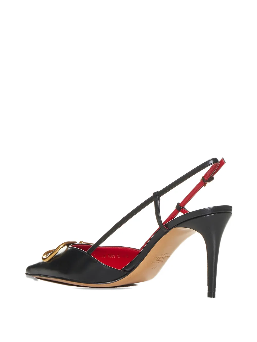 Valentino Garavani 80mm slingback leather pumps Black