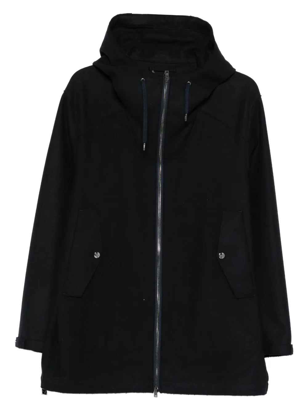 Herno Jas met capuchon en rits Blauw