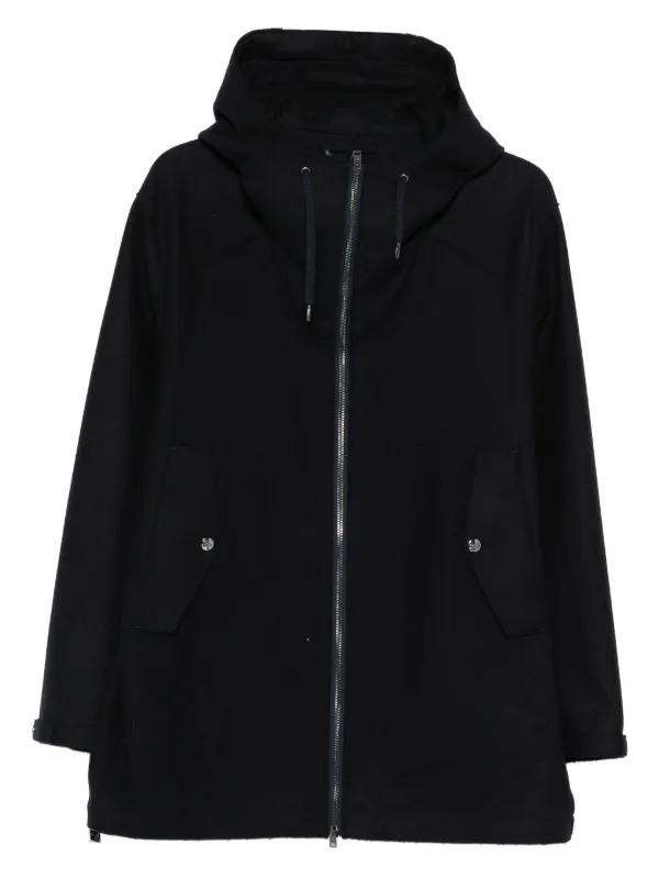 Herno フーデッド コート | ブルー | FARFETCH JP