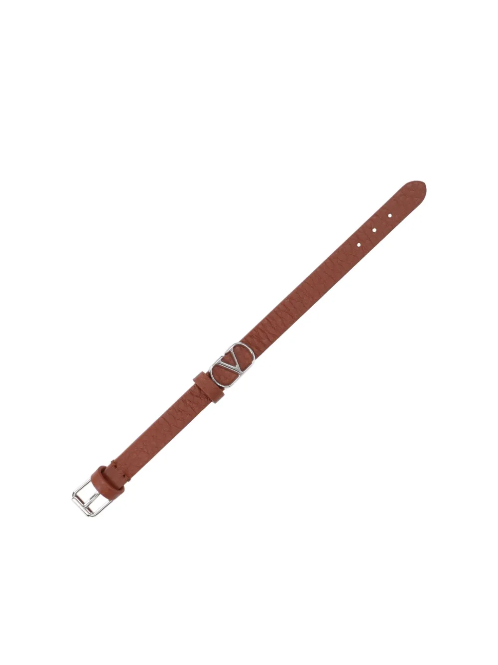 Valentino Garavani Vlogo Leather Bracelet In Brown | ModeSens