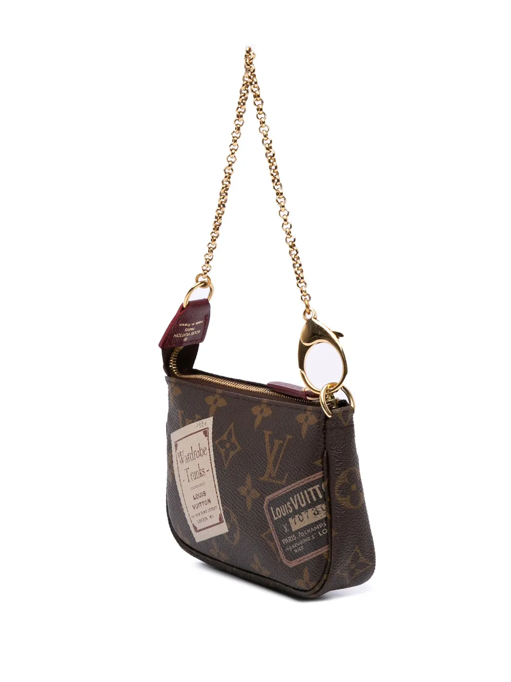 Pre-owned Louis Vuitton 2009 Monogram Trunks & Bags Mini Pochette Accessoires Handbag In Brown