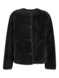 Arma button-fastening shearling jacket - Green
