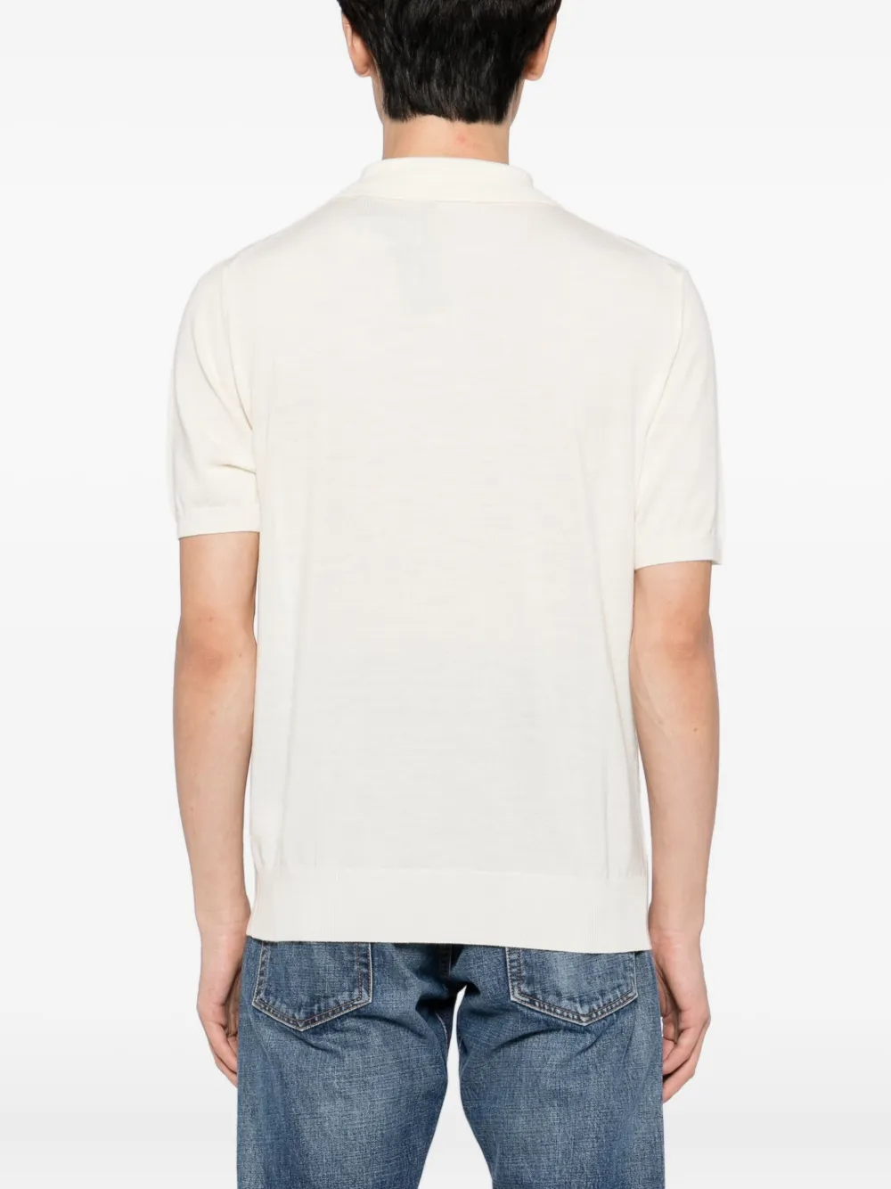 Canali Wollen poloshirt Beige