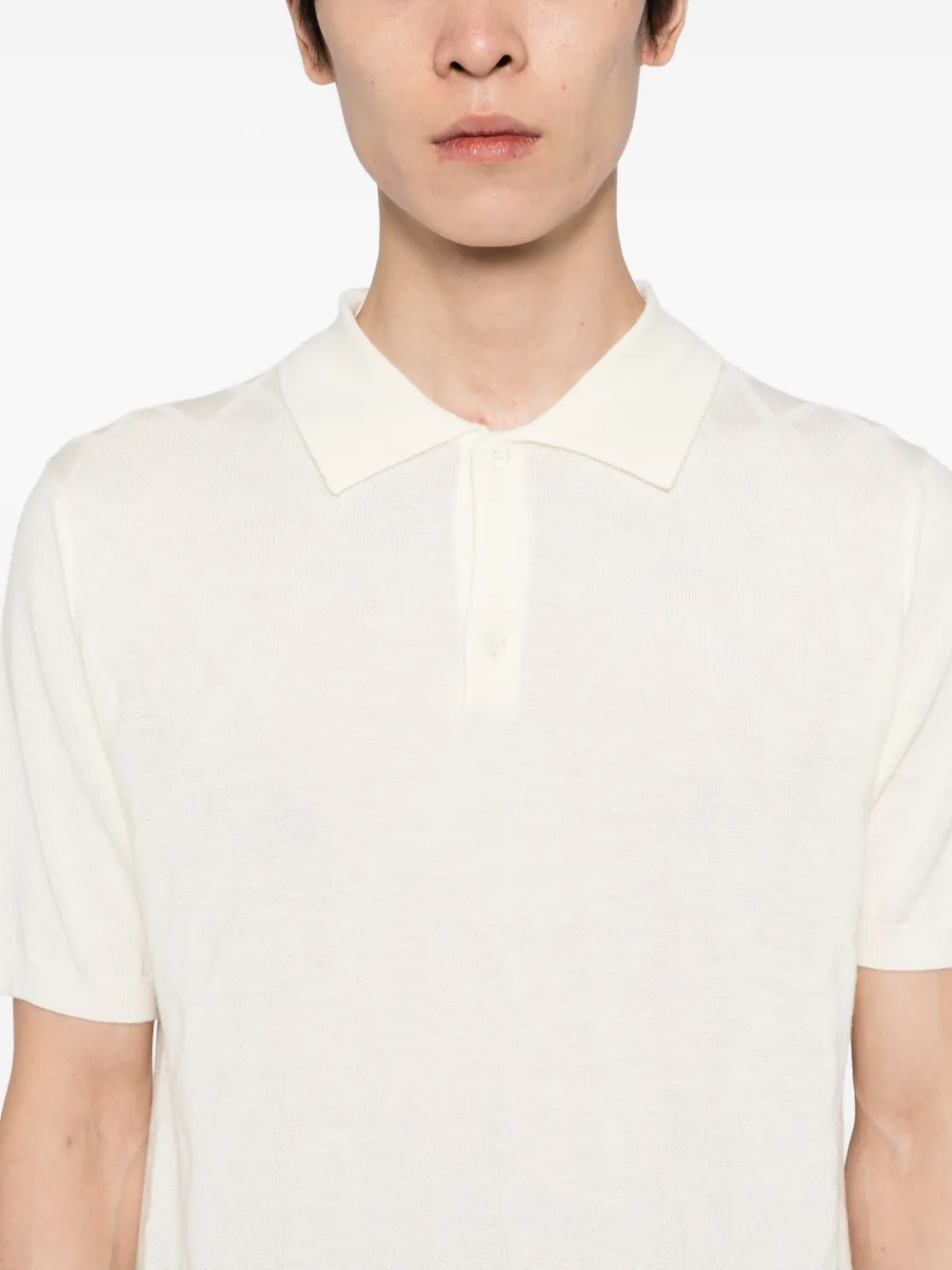Canali Wollen poloshirt Beige