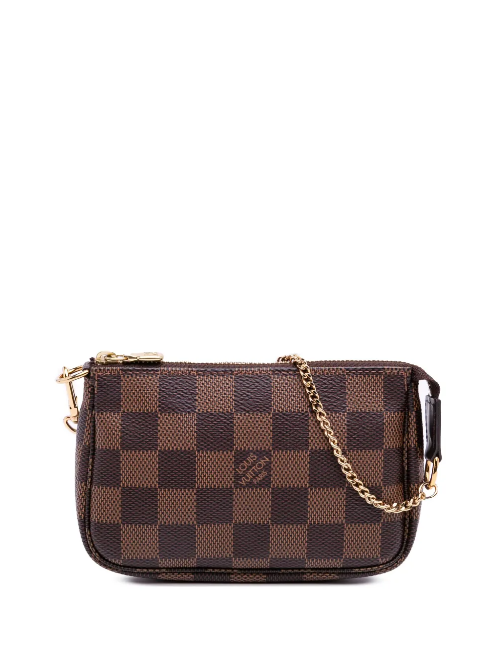 Louis Vuitton Pre-Owned 2021 ダミエ エベヌ ミニ ポシェット アクセソワール ハンドバッグ - ブラウン Louis Vuitton Pre-Owned 2021 ダミエ エベヌ ミニ ポシェット アクセソワール ハンドバッグ - ブラウン