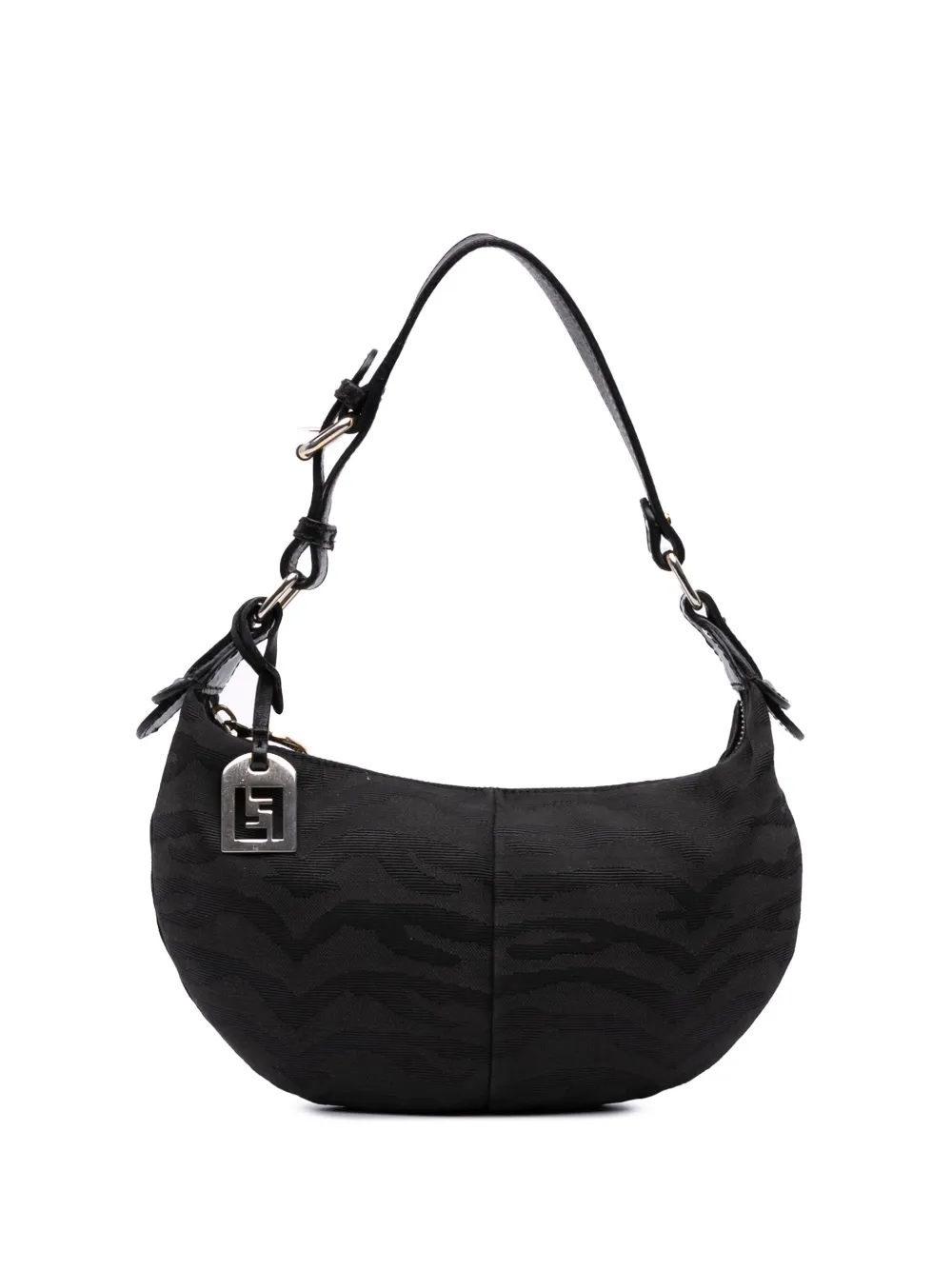 Fendi Pre-Owned 2000-2010 Zebra Print Canvas hobo bag | Black | Image 1