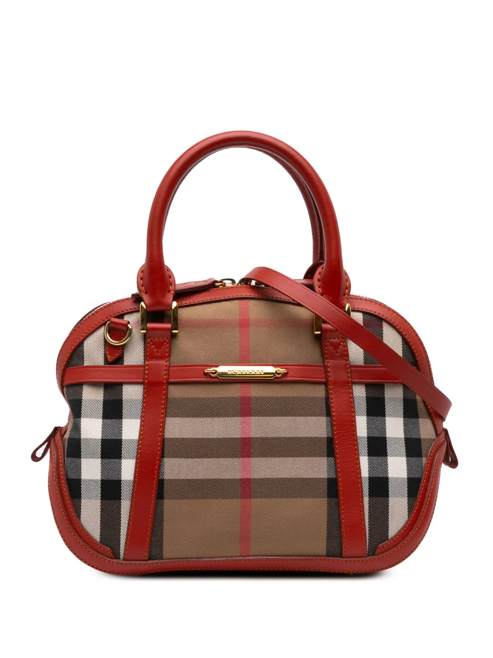 2000-2017 Small House Check Canvas Bridle Orchard satchel
