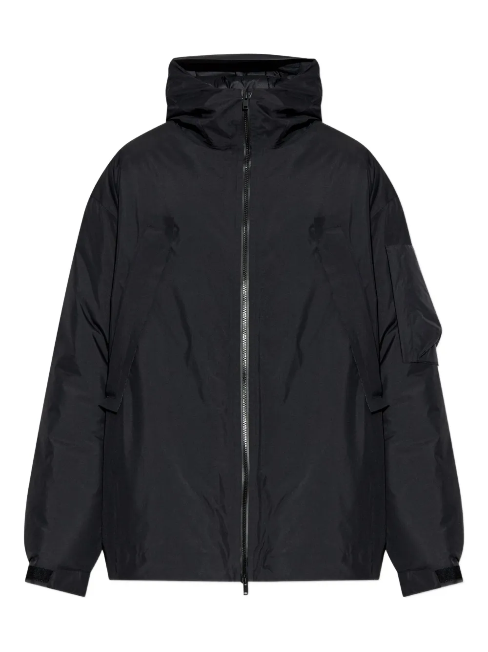 Y-3 hooded padded jacket Zwart