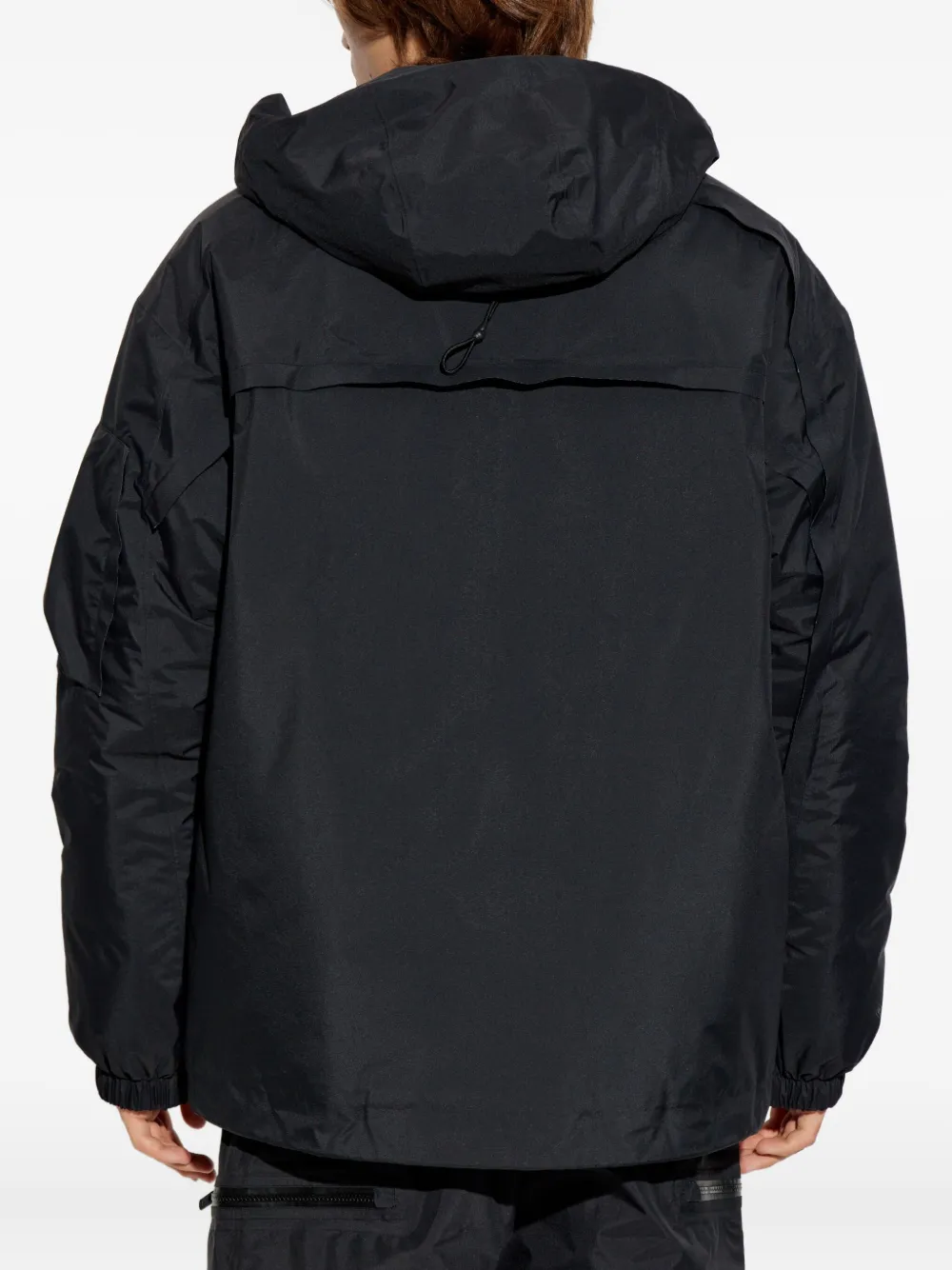 Y-3 hooded padded jacket Zwart