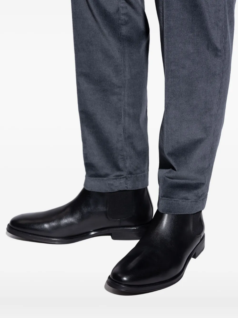 PS Paul Smith Cedric elastic-sided leather chelsea boots Zwart