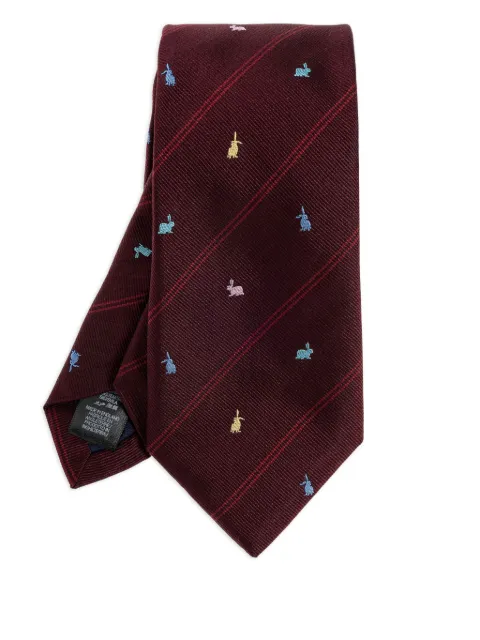 Paul Smith rabbit-print striped tie