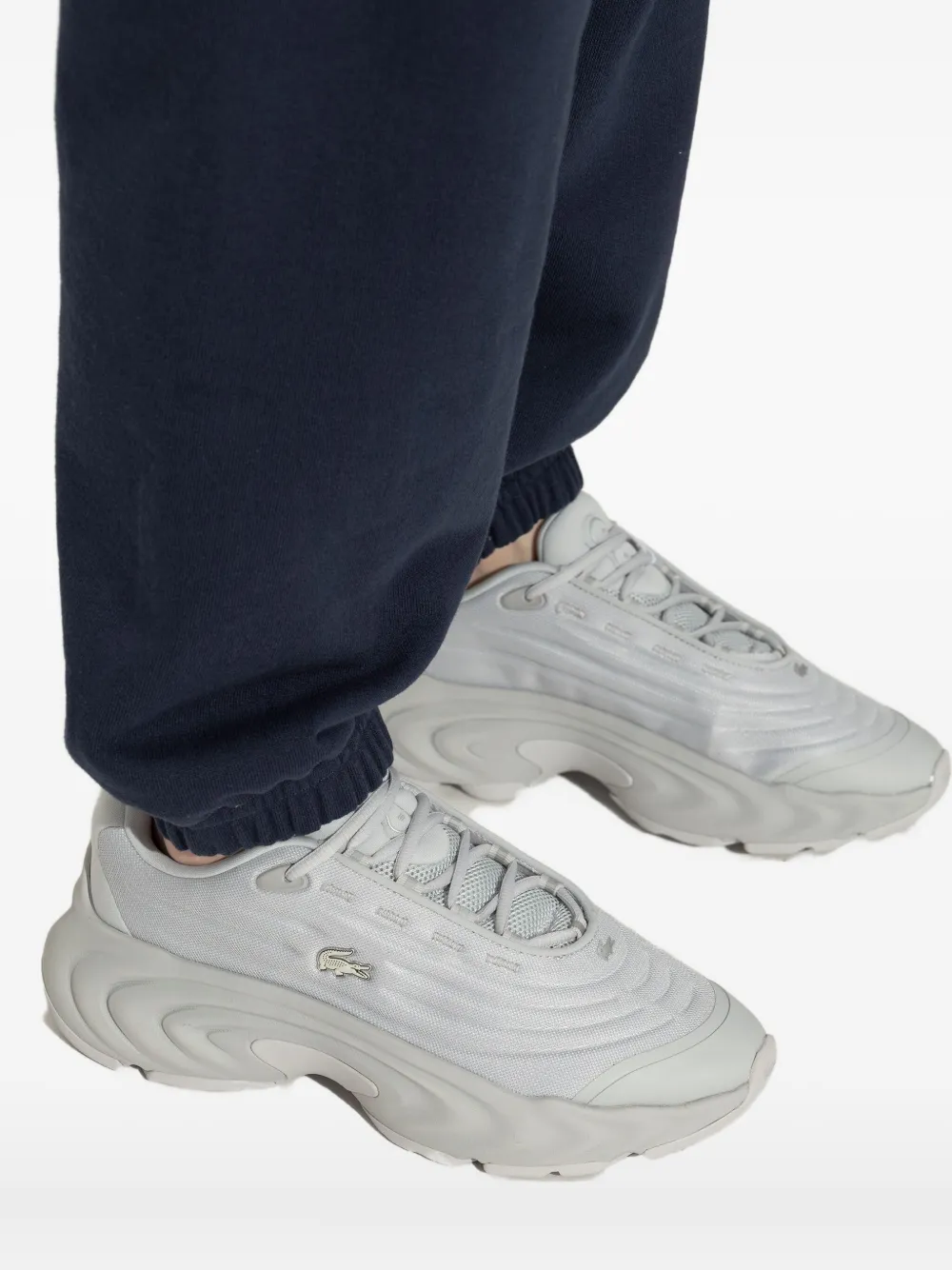 Lacoste Spinor textured chunky trainers Grey