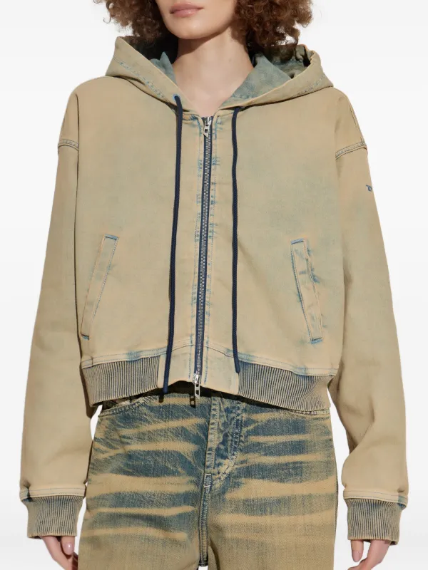 Diesel zip-up Hoodie Green FARFETCH IN