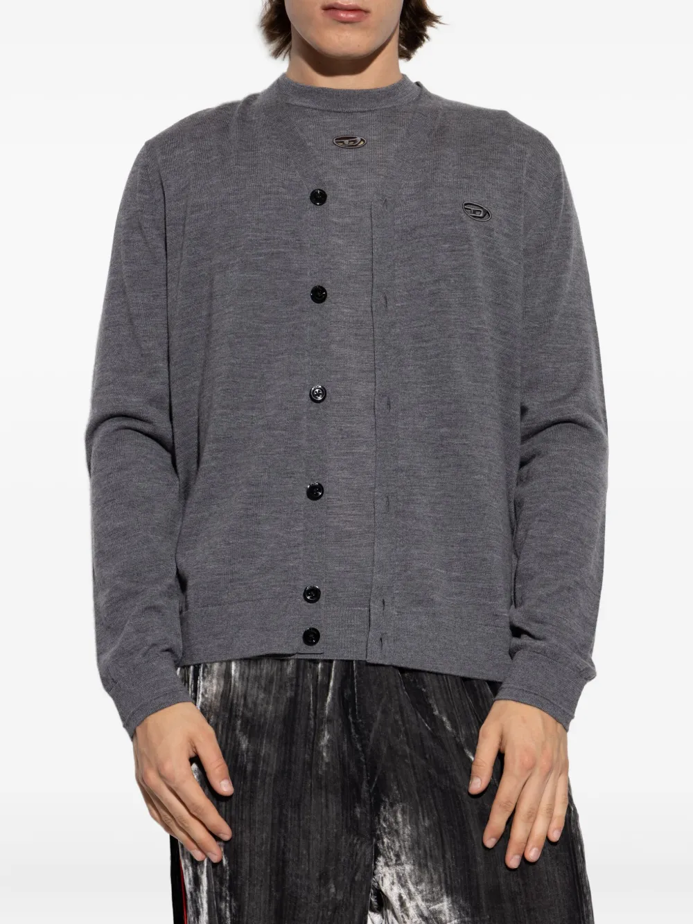 Diesel Vest met V-hals Grijs