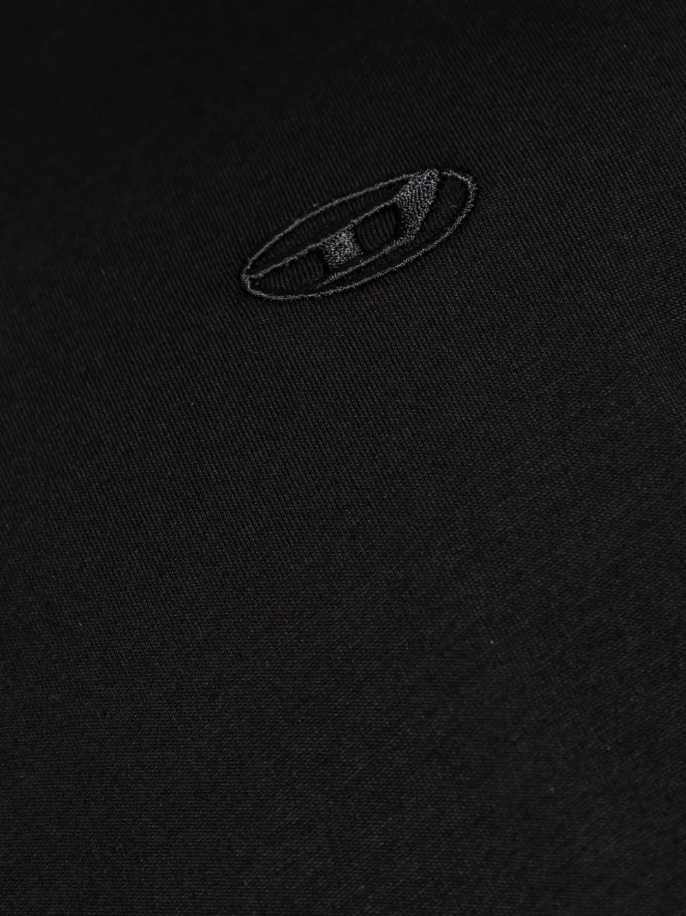 Diesel logo-embroidered back-print T-shirt Zwart