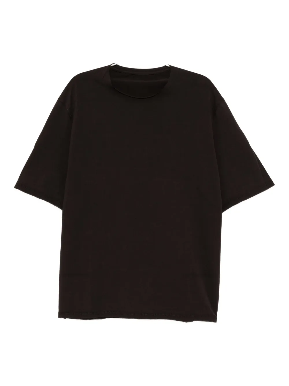 Devoa Cotton T-shirt In Brown