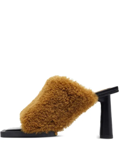 Jacquemus Pre-Owned 80mm shearling sandals