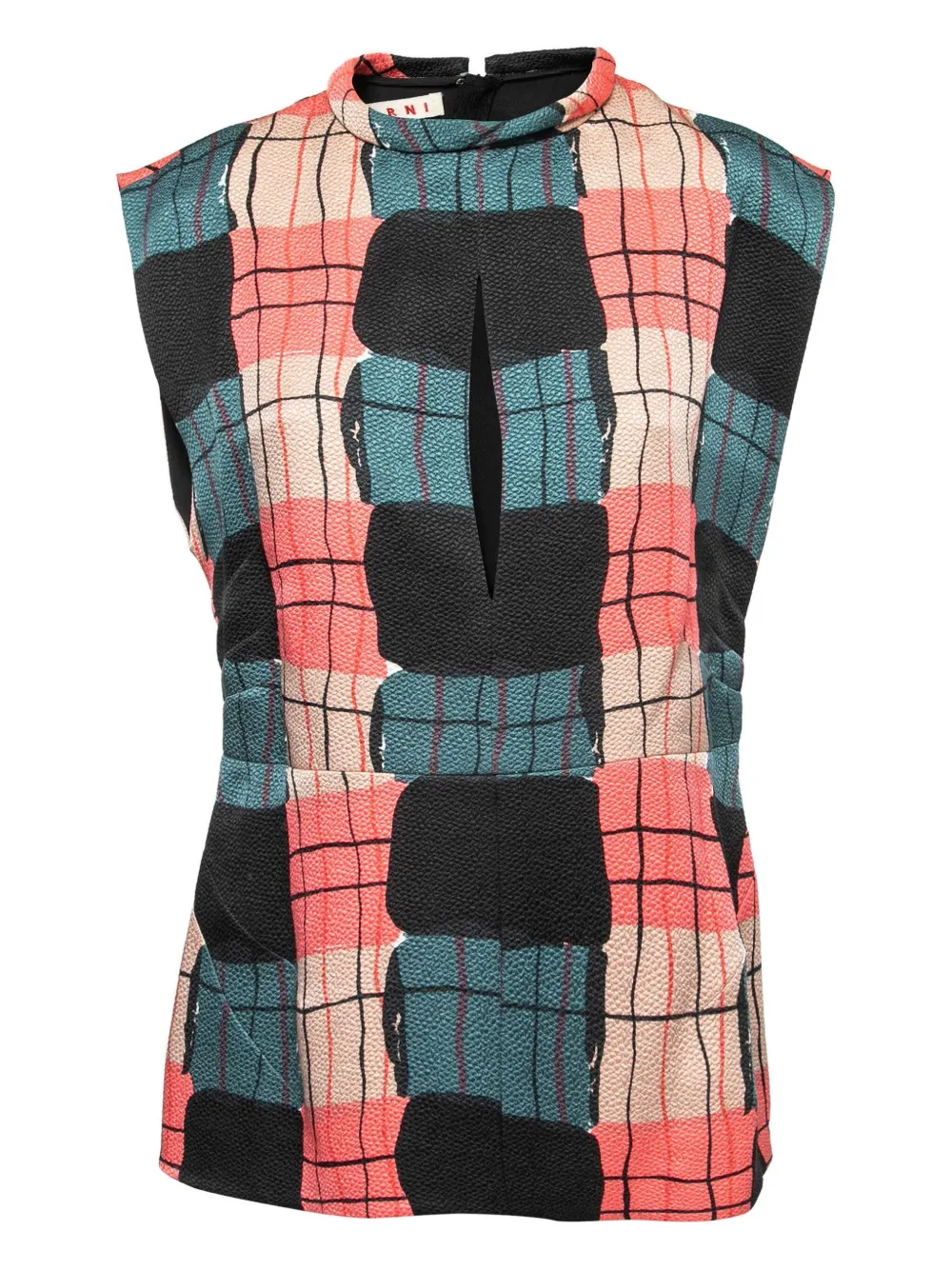 Marni Pre-Owned geometric-pattern sleeveless top | Red | Image 1