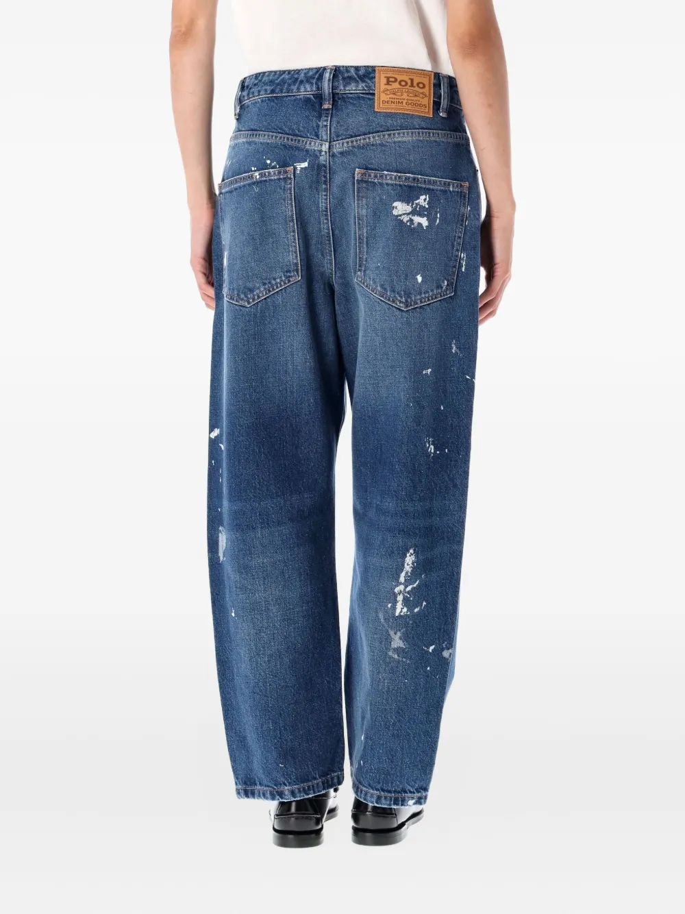 Polo Ralph Lauren paint-splatter jeans - Blauw