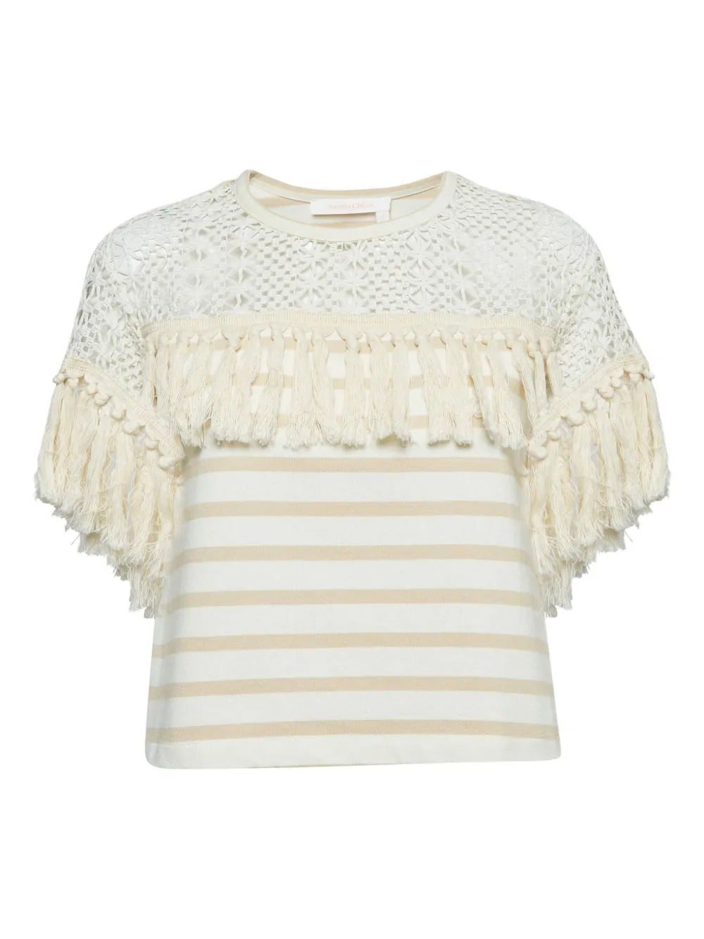 See By Chloé Vintage fringed T-shirt | White | Image 1