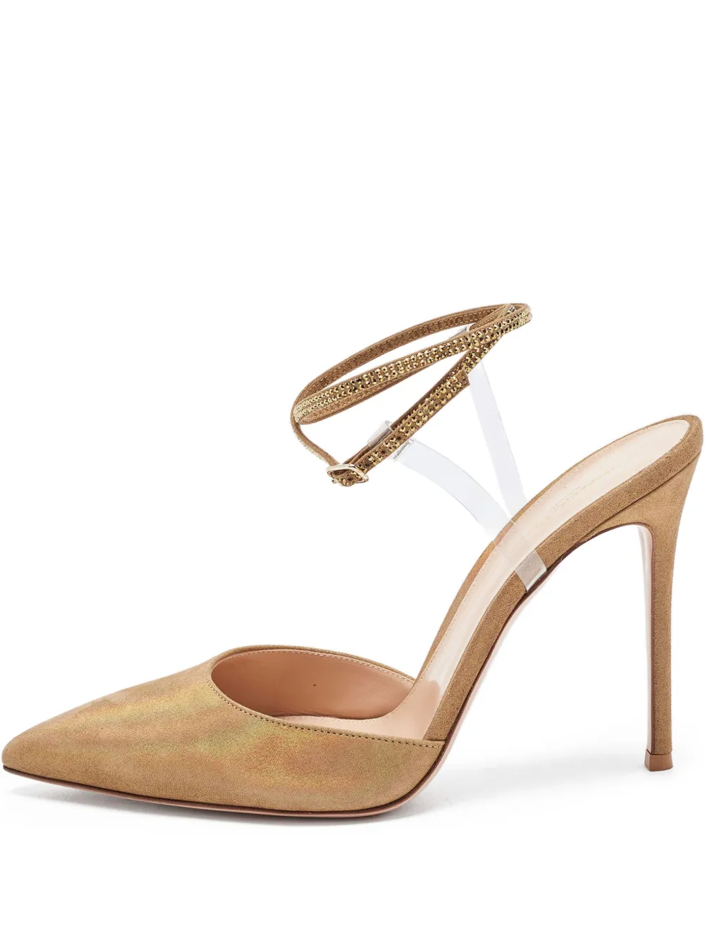 Gianvito Rossi Pumps mit Kristallen 115mm - Nude