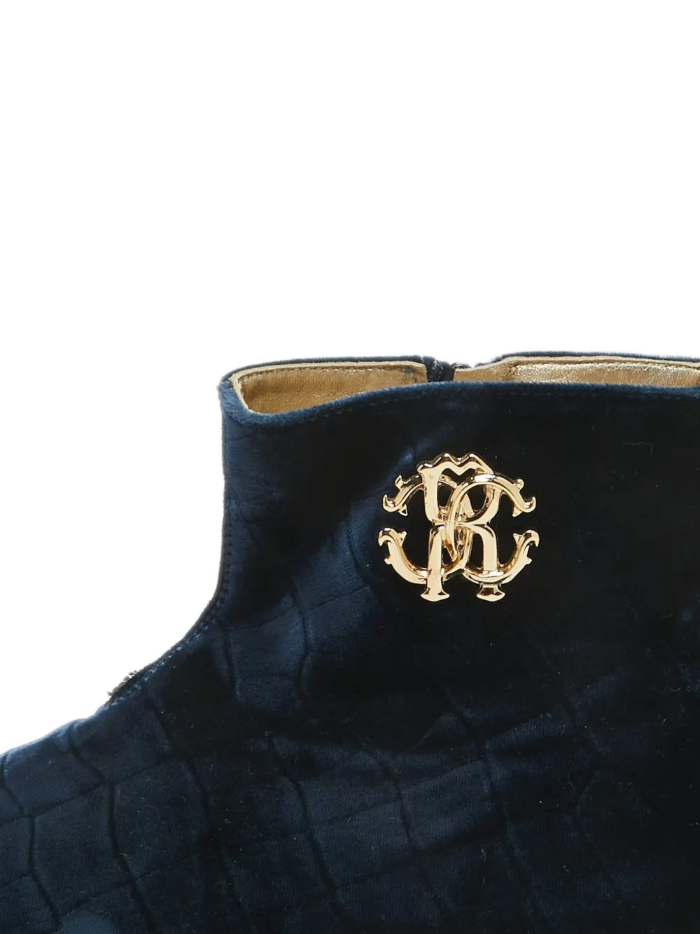 ROBERTO CAVALLI VINTAGE Pre-owned Crocodile-embossed Boots In Blue