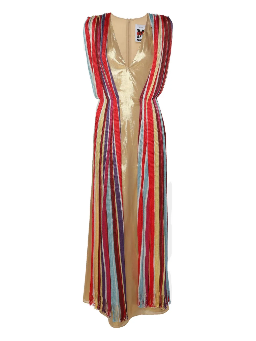 Missoni Pre-Owned v-neck maxi dress | Gold | Image 1