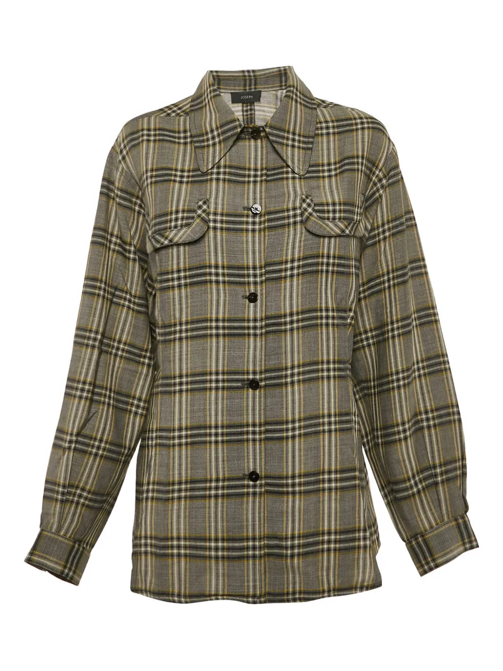 JOSEPH checked button-up shirt | Black | Image 1