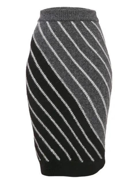 Stella McCartney Pre-Owned diagonal stripe wool skirt