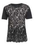 Louis Vuitton Pre-Owned lace cotton T-shirt - Black