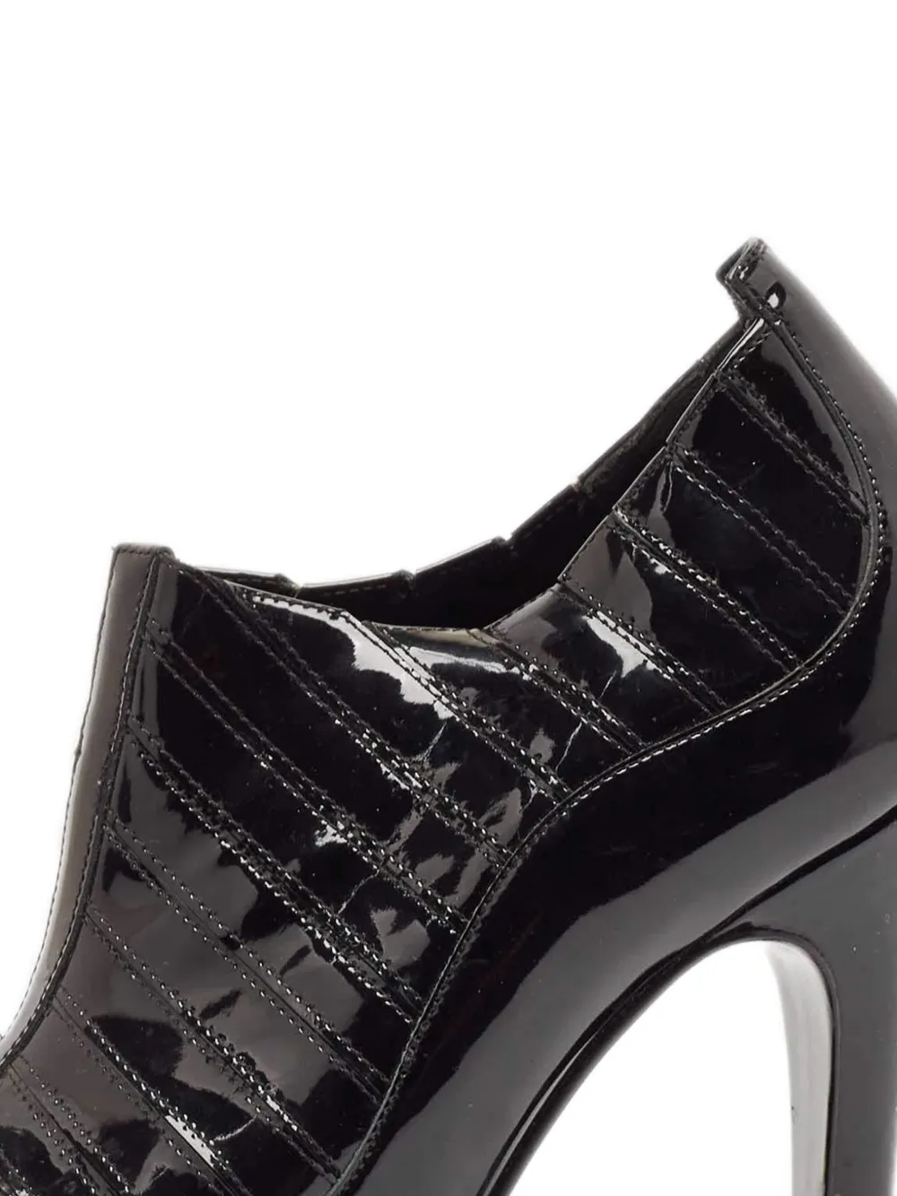 CHANEL Pre-owned 110mm Patent-leather Booties In Black