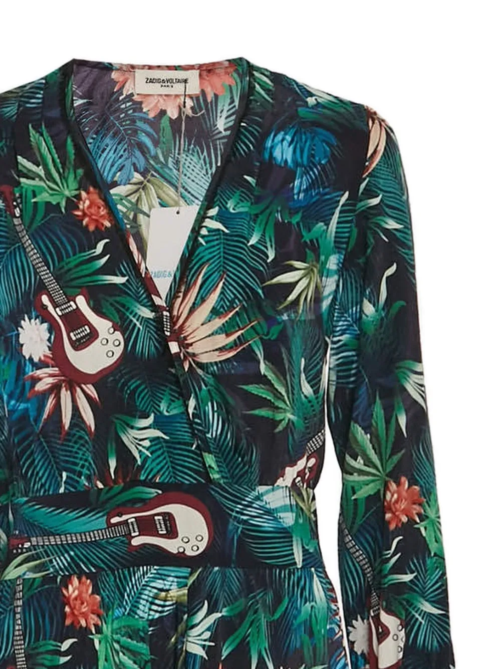 Zadig&Voltaire Midi-jurk met tropische print - Groen