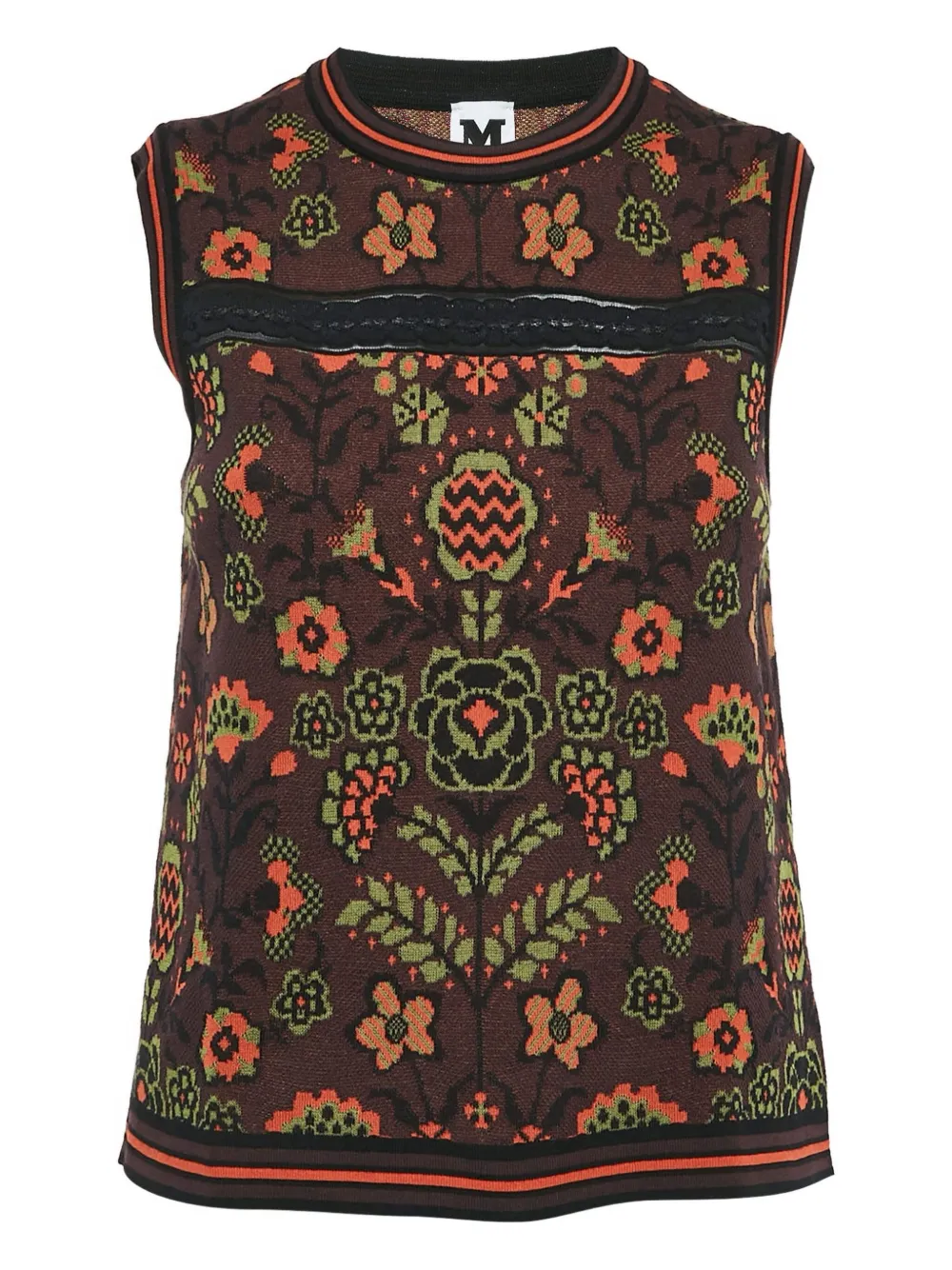 Missoni Pre-Owned floral-intarsia tank top | Red | Image 1
