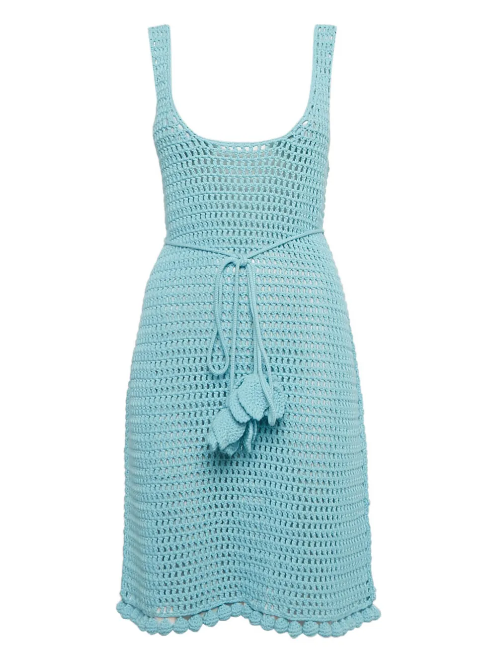 Pre-owned Burberry Crochet Belt Dress In Blue