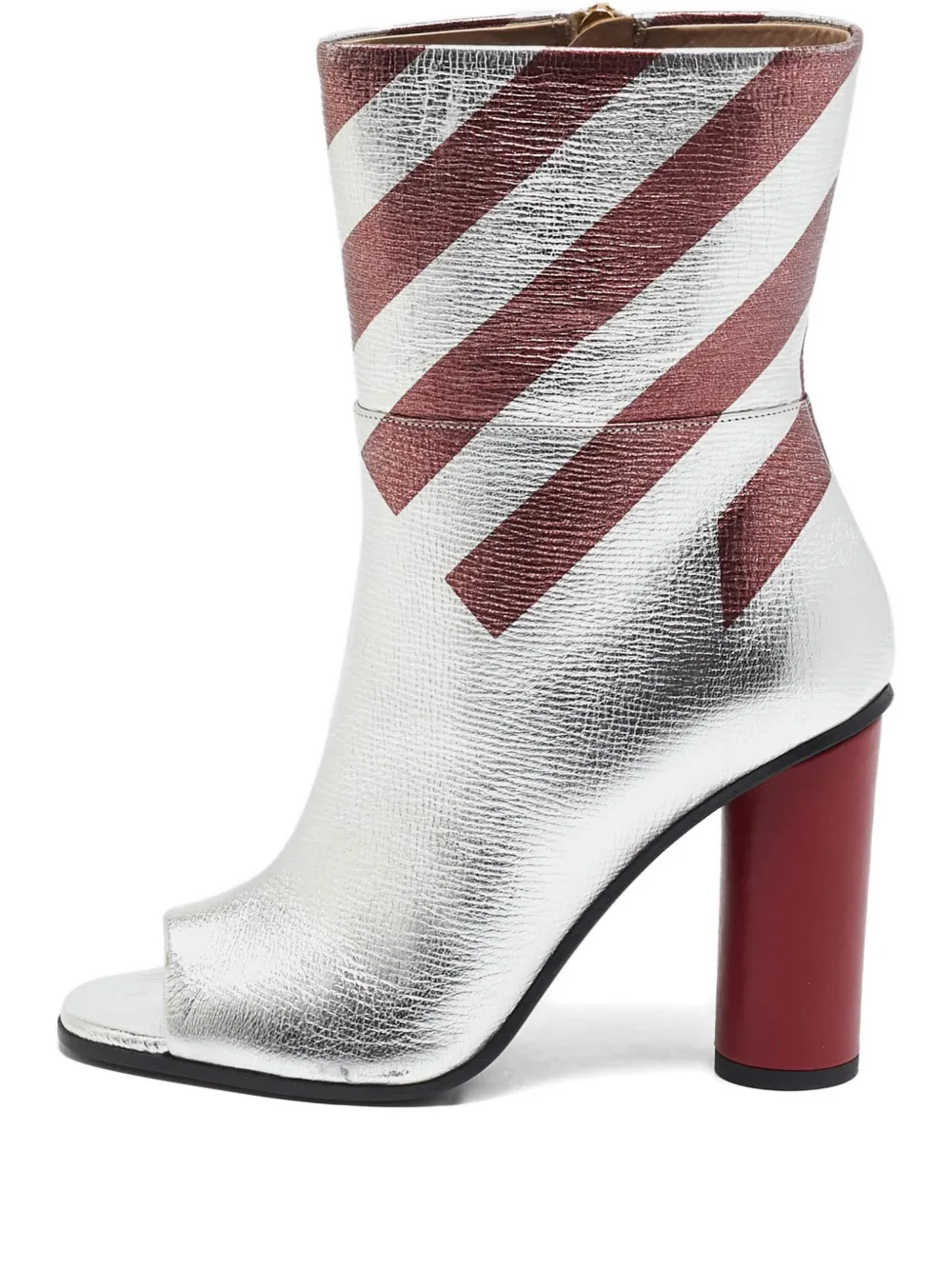 Anya Hindmarch Stivali a righe 100mm - Argento