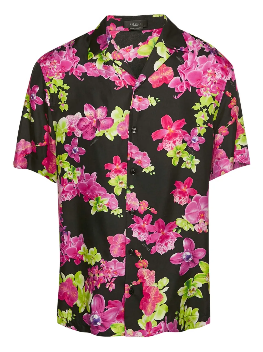 Versace Pre-Owned floral silk shirt | Black | Image 1