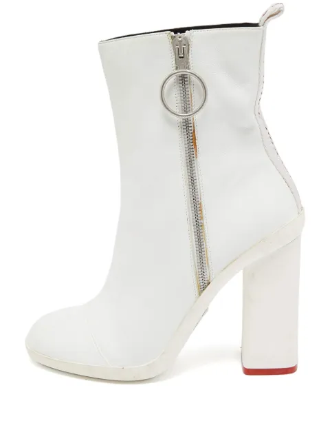 Off-White Pre-Owned leather zip-up boots