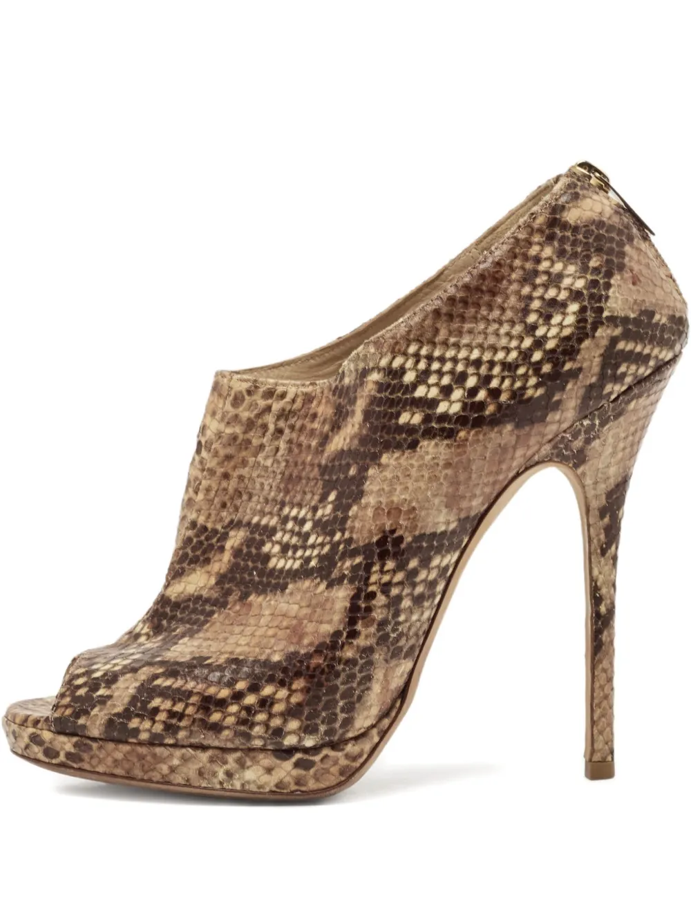 Jimmy Choo Pre-Owned 130mm Glint snakeskin-effect pumps | Brown | Image 1
