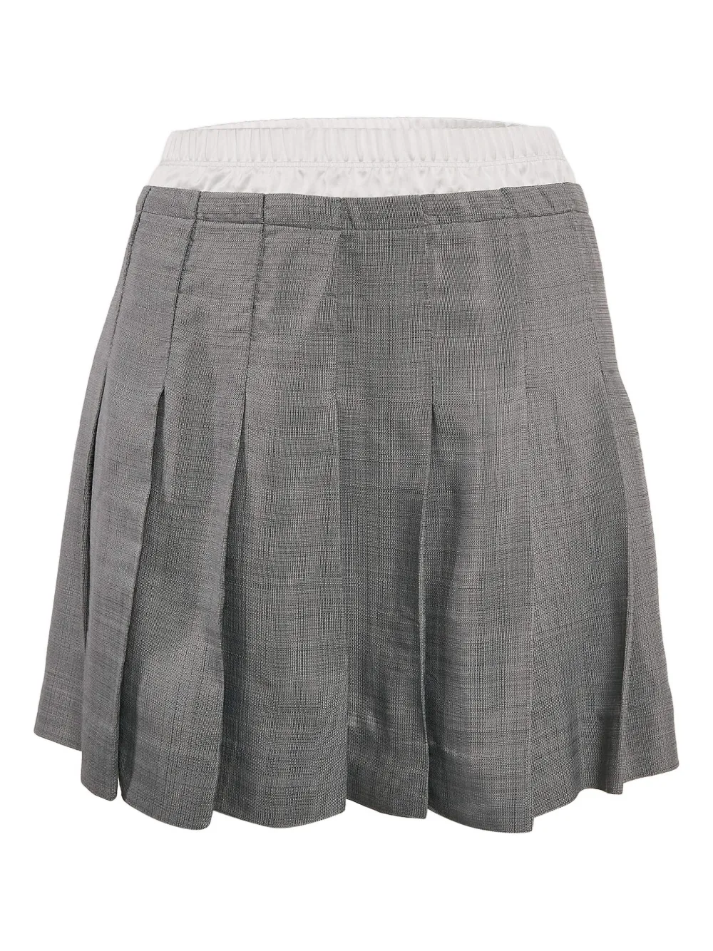 Pre-owned Sandro Pleated Crepe Skirt In Gray