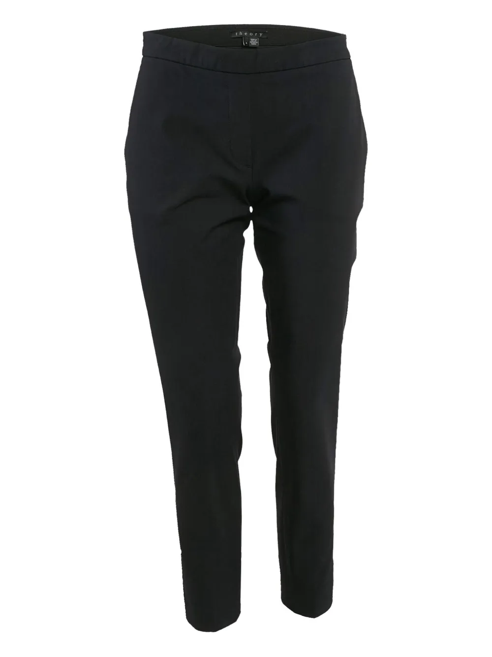 Pre-owned Theory Tailored Gabardine Trousers In Black
