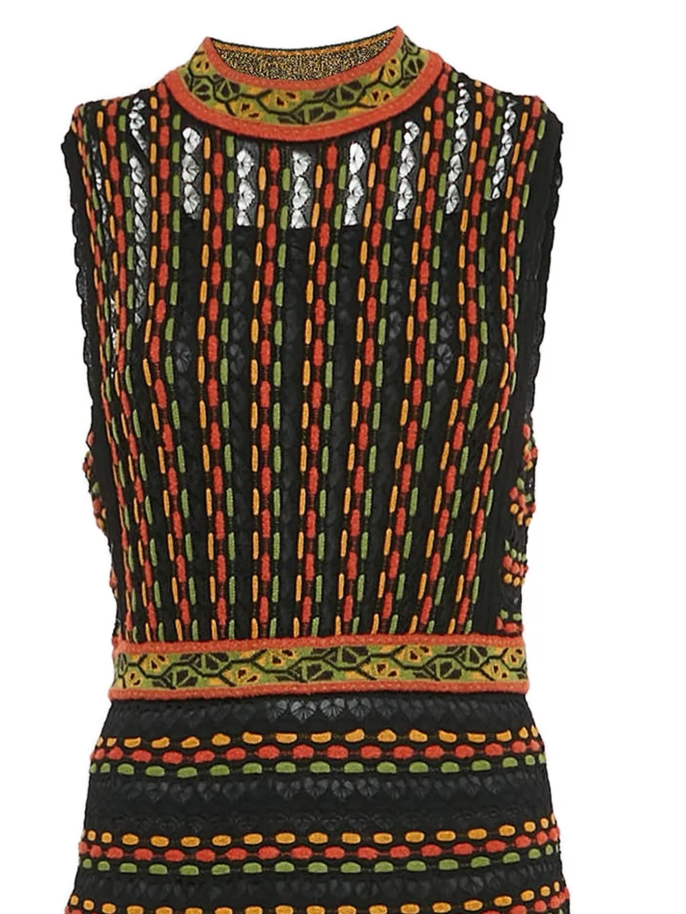 Missoni Pre-Owned Gestreepte jurk - Zwart