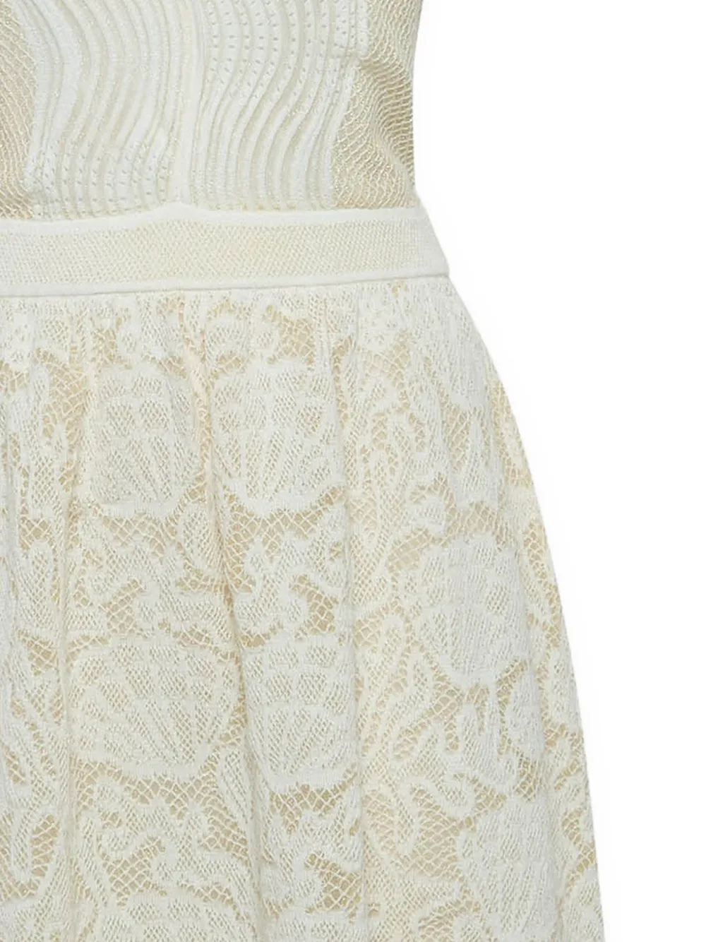 Missoni Pre-Owned Lurex gebreide jurk met bloemenprint - Wit